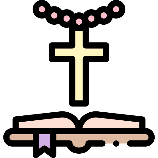 Pray christianity faith cross icon Pray christianity faith cross icon