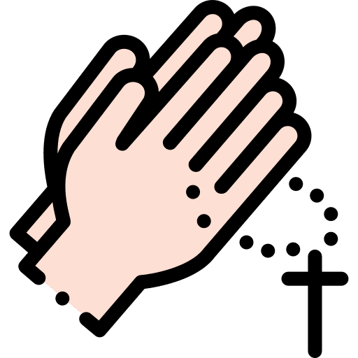 Pray gesture religion christianity icon
