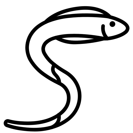 Eel sea life aquatic animals icon