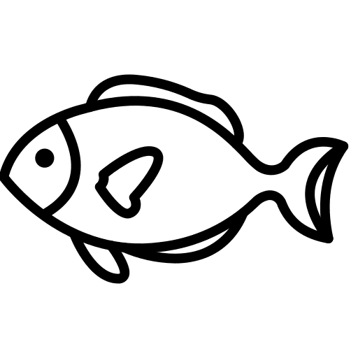 Fish sealife animal seafood icon