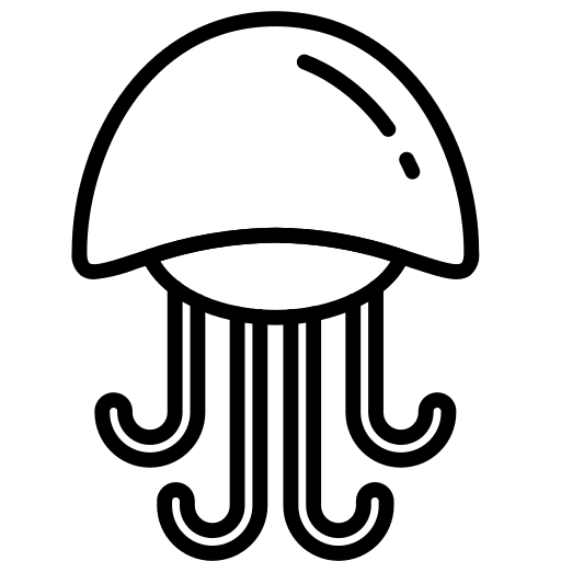 Jellyfish animal animals sea life icon Jellyfish animal animals sea life icon