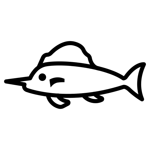 Swordfish fish animal sealife icon Swordfish fish animal sealife icon