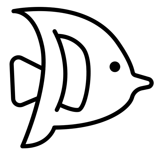 Tropical fish aquatic sea life fish icon Tropical fish aquatic sea life fish icon