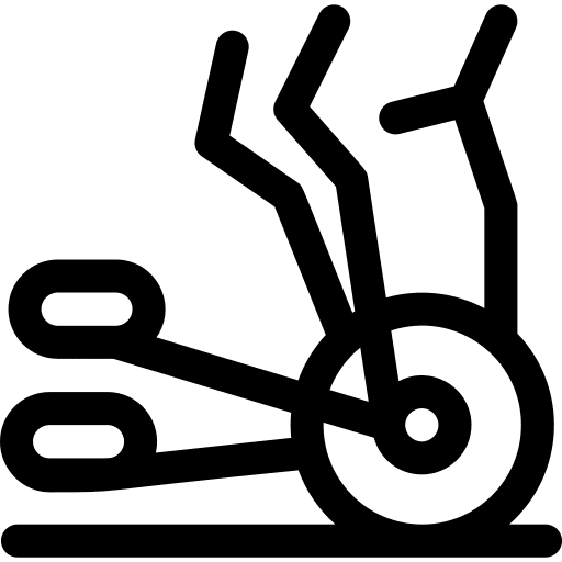 Elliptical machine run training icon