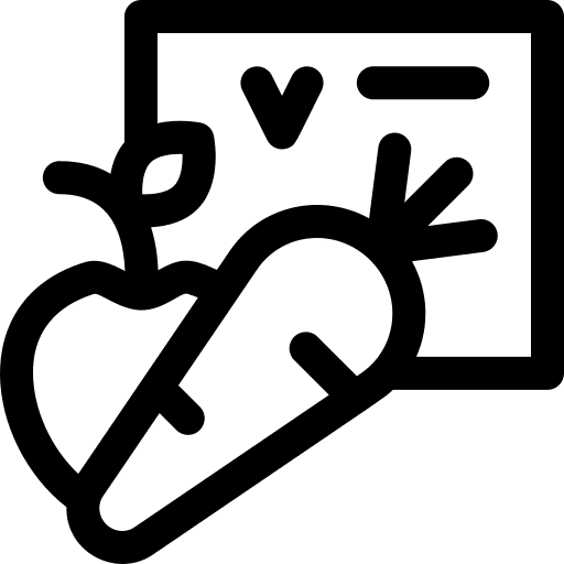 Nutrition apple healthy carrot icon