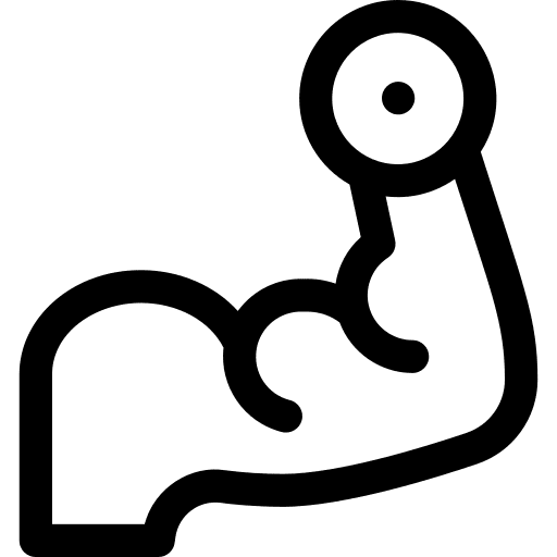 Muscle strong sports and competition arm icon Muscle strong sports and competition arm icon