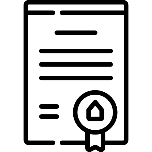 Certificate files and folders resident badge icon Certificate files and folders resident badge icon