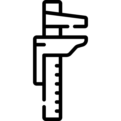 Caliper vernier utensil measuring icon Caliper vernier utensil measuring icon