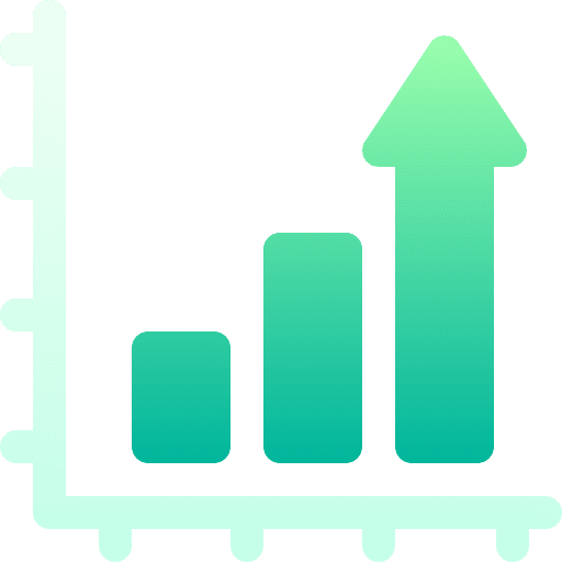 Graph bars business and finance statistics icon