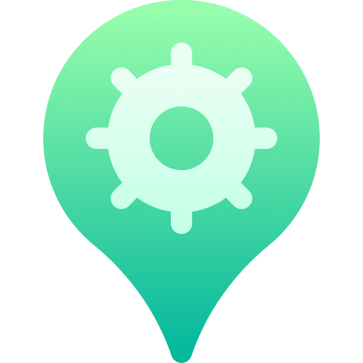 Location maps and location cogwheel placeholder icon Location maps and location cogwheel placeholder icon