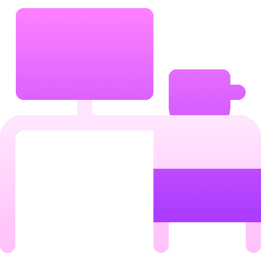 Workplace clean tidy organized icon Workplace clean tidy organized icon