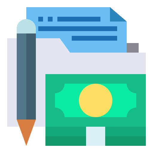 Money folder financial business icon