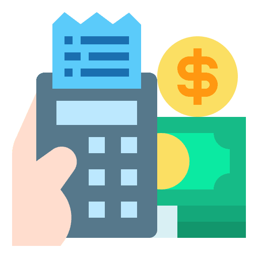 Receipt finance financial business icon Receipt finance financial business icon