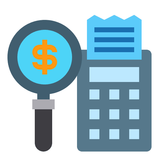 Analysis business and finance magnifying glass business icon Analysis business and finance magnifying glass business icon