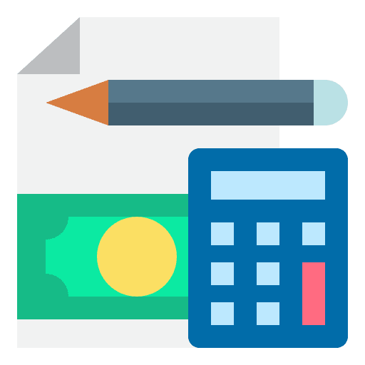 Bookkeeping calculator finance accounting icon Bookkeeping calculator finance accounting icon