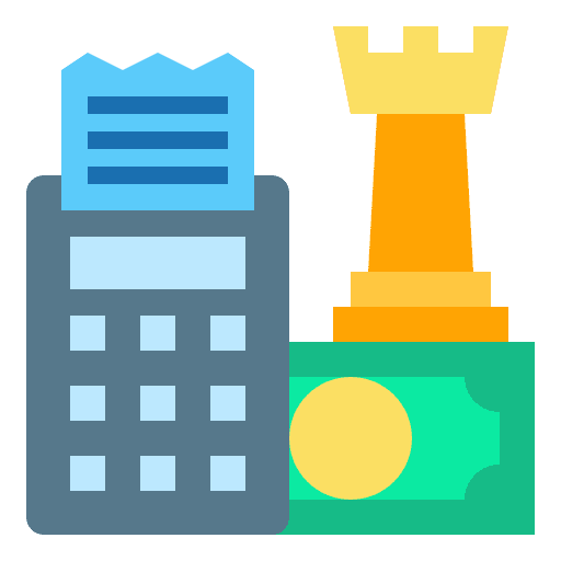 Receipt accounting financial chess icon Receipt accounting financial chess icon
