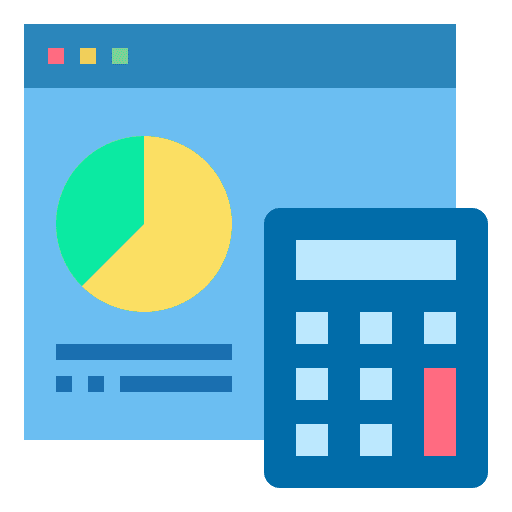 Website math calculator business icon Website math calculator business icon