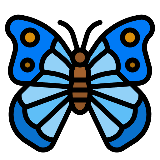 Butterfly animals wings insect icon