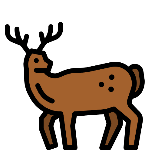 Deer animals elk mammal icon
