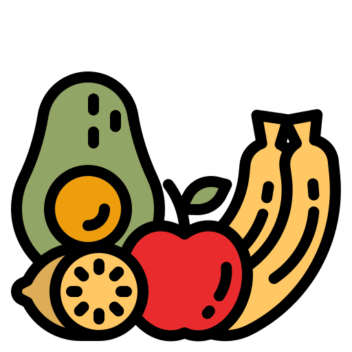 Fruit lemon banana diet icon