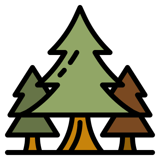 Pine forest tree christmas tree icon