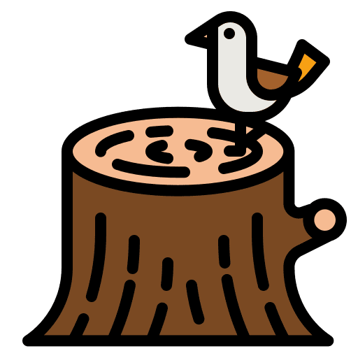 Wood bird firewood lumber icon Wood bird firewood lumber icon