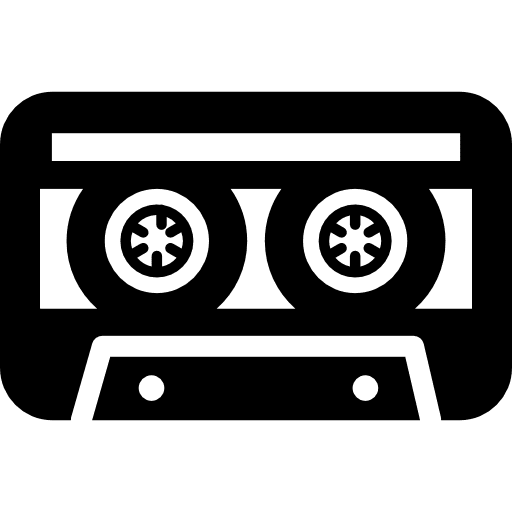 Cassette tape variant with white details music music tape audio tape icon