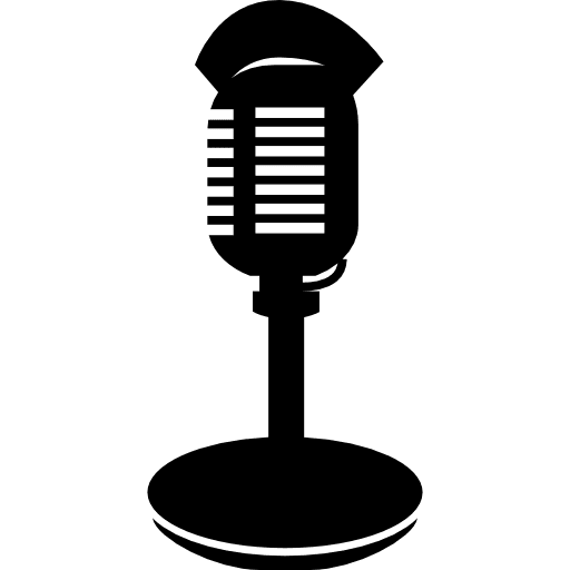 Condenser microphone with stand and lips condenser microphone microphone voice recording icon