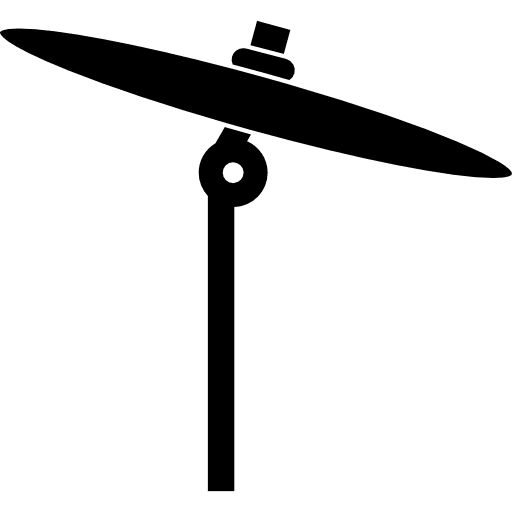 Cymbal thin musical instrument side view percussion instrument cymbal music instrument icon