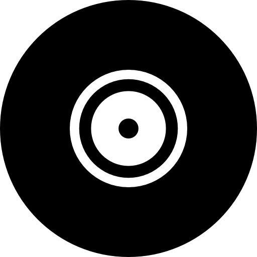 Vintage black music disc tool music vintage icon