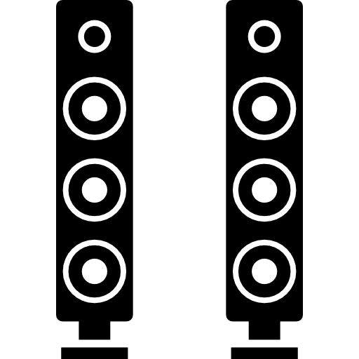 Television speakers speaker tv speakers woofers icon