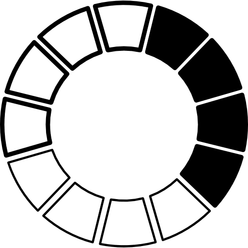 Color wheel black and white color shapes wheel icon