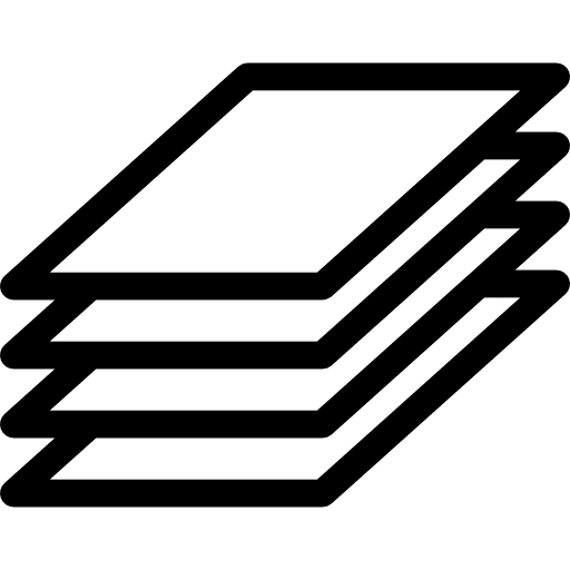 Papers outlines stack pile print products stack icon