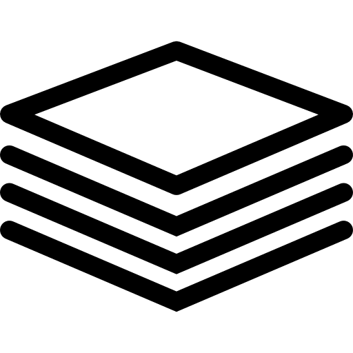 Stack of square papers stacks paperwork stacked icon