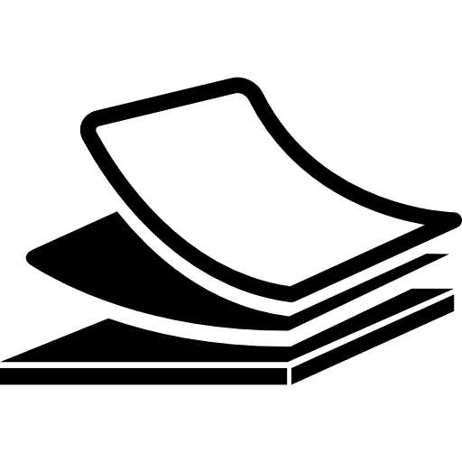 Stationery stacked papers pile sheet paper icon