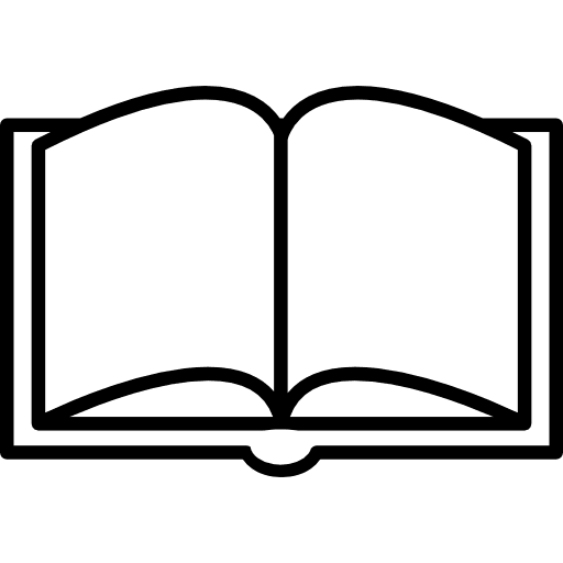 Book opened outline from top view outlined open educational icon