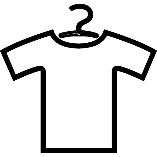 Shirt outline with hanger shirt t shirt shirt outline icon