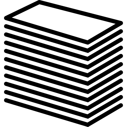 Stacked print products pile print products business icon