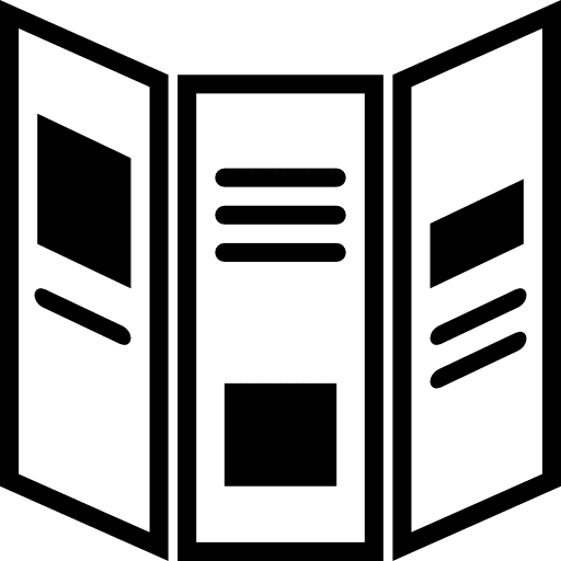 Triptych brochure triptychs stationery brochure icon