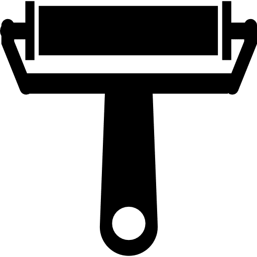 Painting roller brush silhouette paint brush painting brush tools and utensils icon