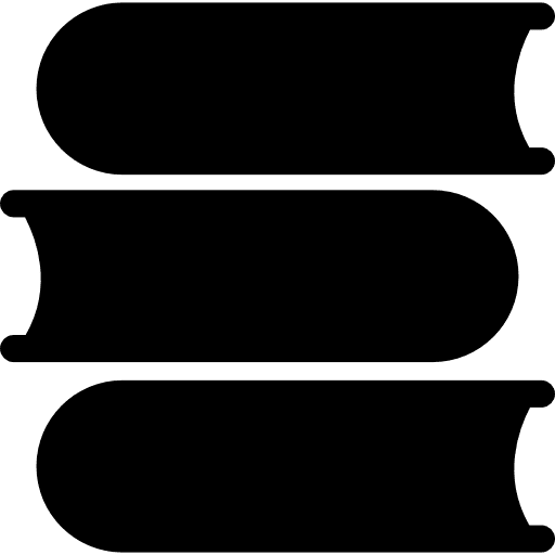 Three books stack from bottom view education books three icon