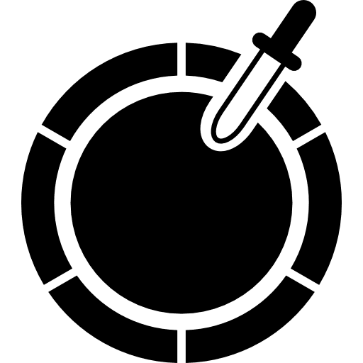 Choosing color with dropper on a colors wheel print products wheel colors icon