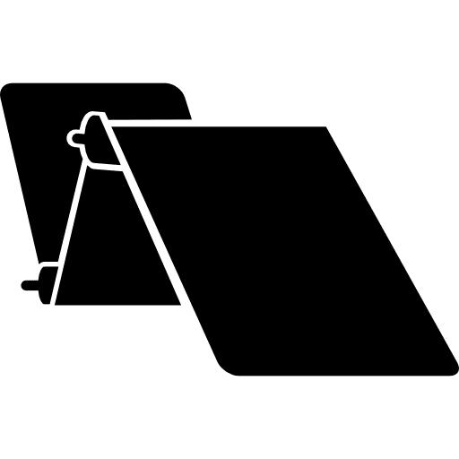 Folded black brochure print products brochure folded icon