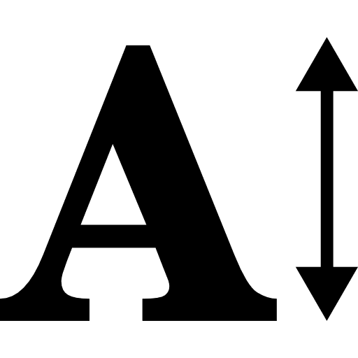 Letter size adjustment size letter letter size icon