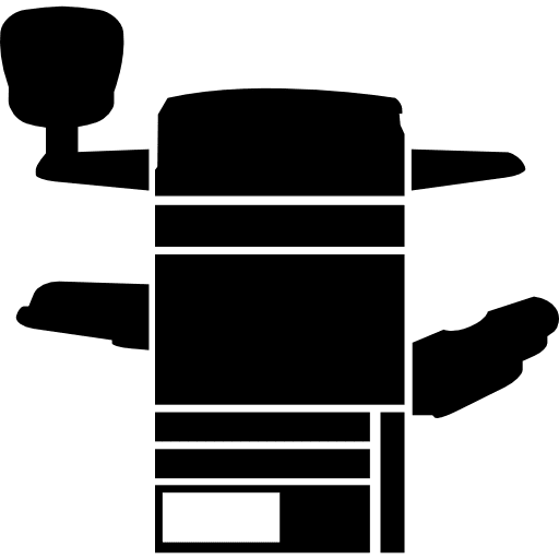 Printer machine of big size printing big machine icon