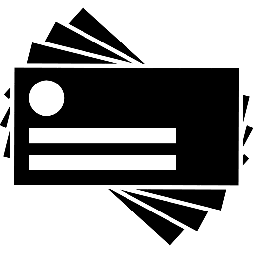 Business card pieces business card cards card icon