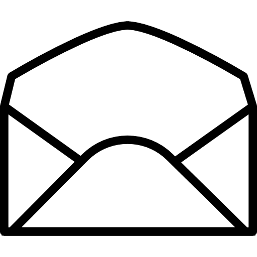 Envelope opened outline envelopes outlined open icon