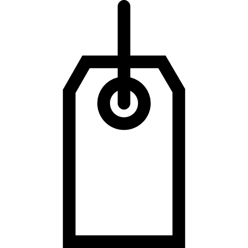 Label outline outlines sales title icon