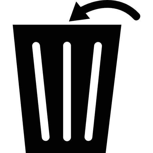 Recycle bin with a little arrow tools and utensils bin recycle bin icon