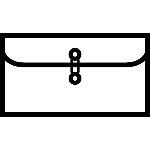 Envelope with string closure tools and utensils envelope documents icon